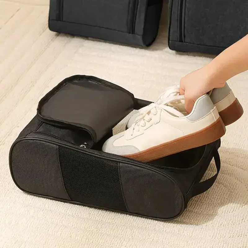 sac à chaussures de golf portable, sac à main en tissu oxford de haute qualité, imperméable, anti-poussière, léger, sac de rangement pour chaussures de football et de tennis