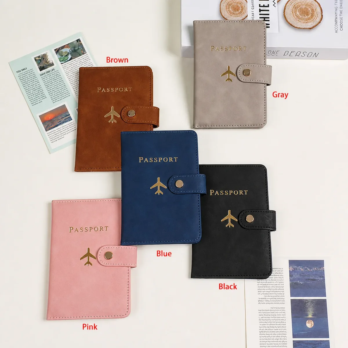 porte-passeport multi-fentes unisexe avec blocage rfid, étui de passeport portable, protection contre le blocage rfid pour les documents de voyage