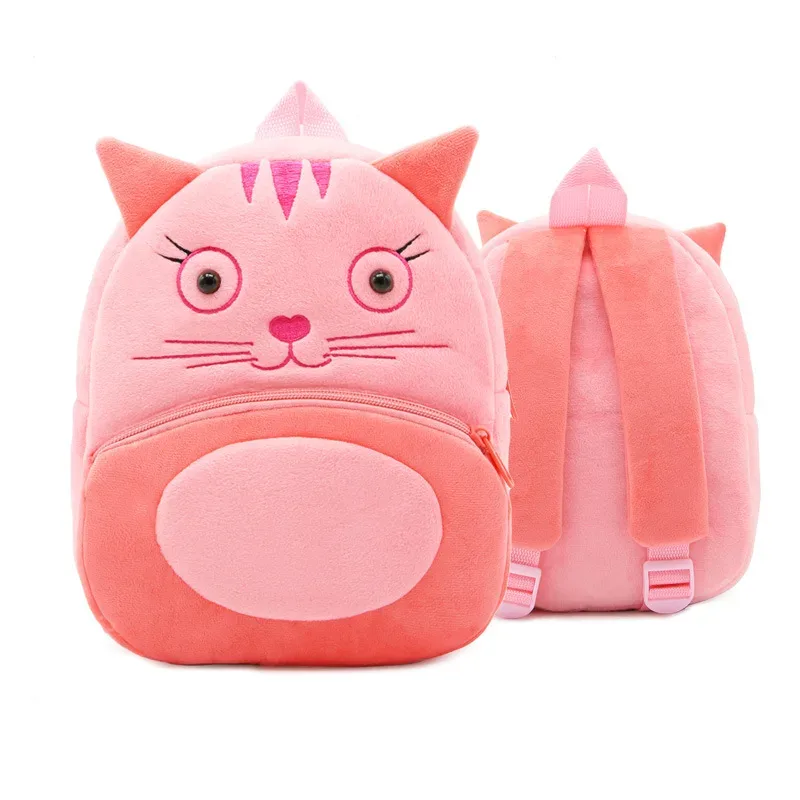 sacs à dos d'animaux de dessin animé 3d pour enfants, sac d'école en peluche douce pour enfants de la maternelle, cartables kawaii pour enfants, filles et garçons