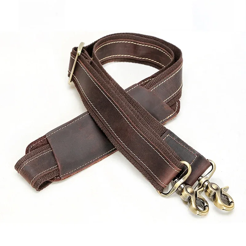 Sangles en cuir véritable pour sac de voyage, sangle de sac pour sacs à main, étui à bombes, cuir de cheval Elin initié, haute qualité
