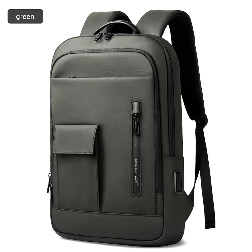 ian slim-sac à dos pour ordinateur portable avec port usb pour homme, sac de travail léger pour collège, sac à dos de voyage, 15.6 en effet, affaires