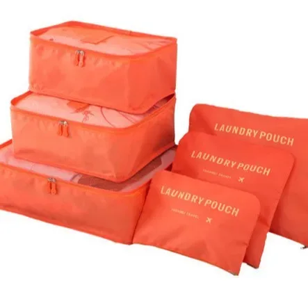 ensemble de 6 grands sacs de rangement de voyage en tissu oxford, adaptés aux sacs à dos et aux valises, sacs de rangement de voyage, sacs de rangement de bagages multifonctionnels et durables, adaptés aux emballages efficaces, accessoires de voyage essentiels, pratiques pour organiser les vêtements, les cosmétiques, les articles de toilette, etc.