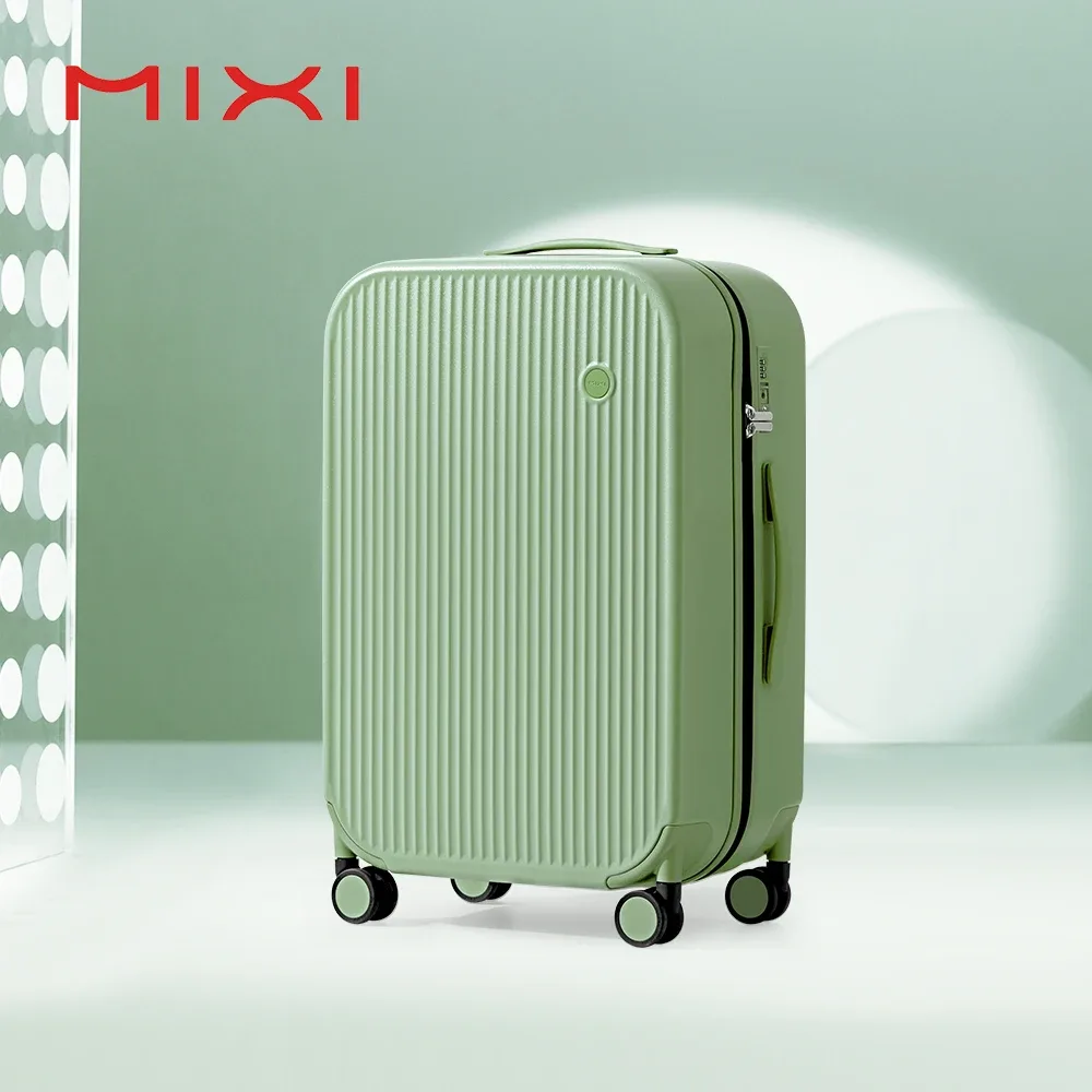 mixi 20 pouces rayé voyage bagages cabine taille bagages léger main étui de transport roulant pc valise 24 26 pouces m9273