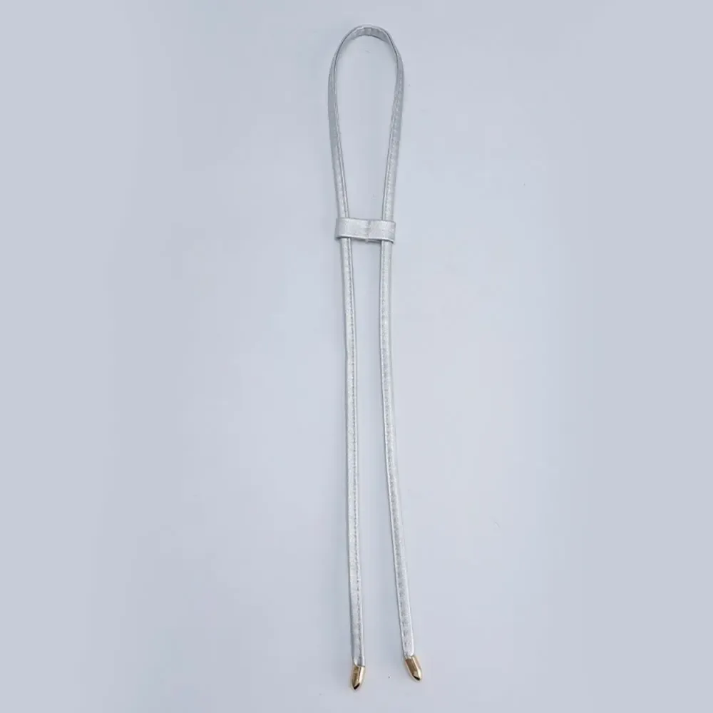 1 pièces en cuir pu cordon de serrage tirer chaîne détachable seau sac sangle toboggan chaîne gardien cordon sac à dos accessoires