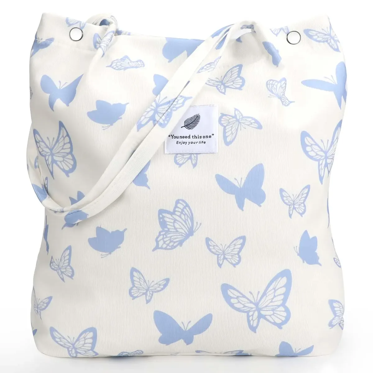 sac fourre-tout en velours côtelé, fourre-tout mignon pour femmes, sac à bandoulière avec poche intérieure pour le travail, la plage, les voyages et le shopping, l'épicerie
