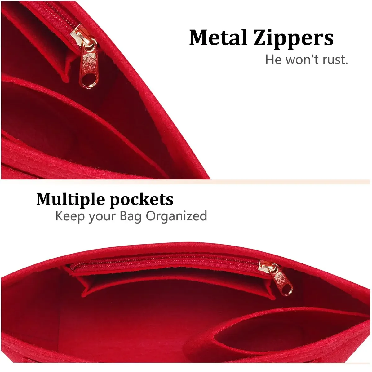 organisateur de sac à main en feutre, insert de sac, séparateur de compartiments, compatible avec le sac fourre-tout longchamp le pliage, organiseur de sac qui conserve sa forme
