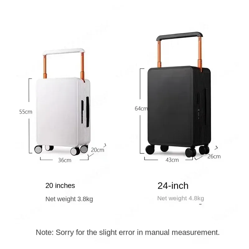 tsa blolock-valise à roulettes avec poignée large, bagage à main de luxe, cabine, barre nervurée, haute qualité, 20 en effet