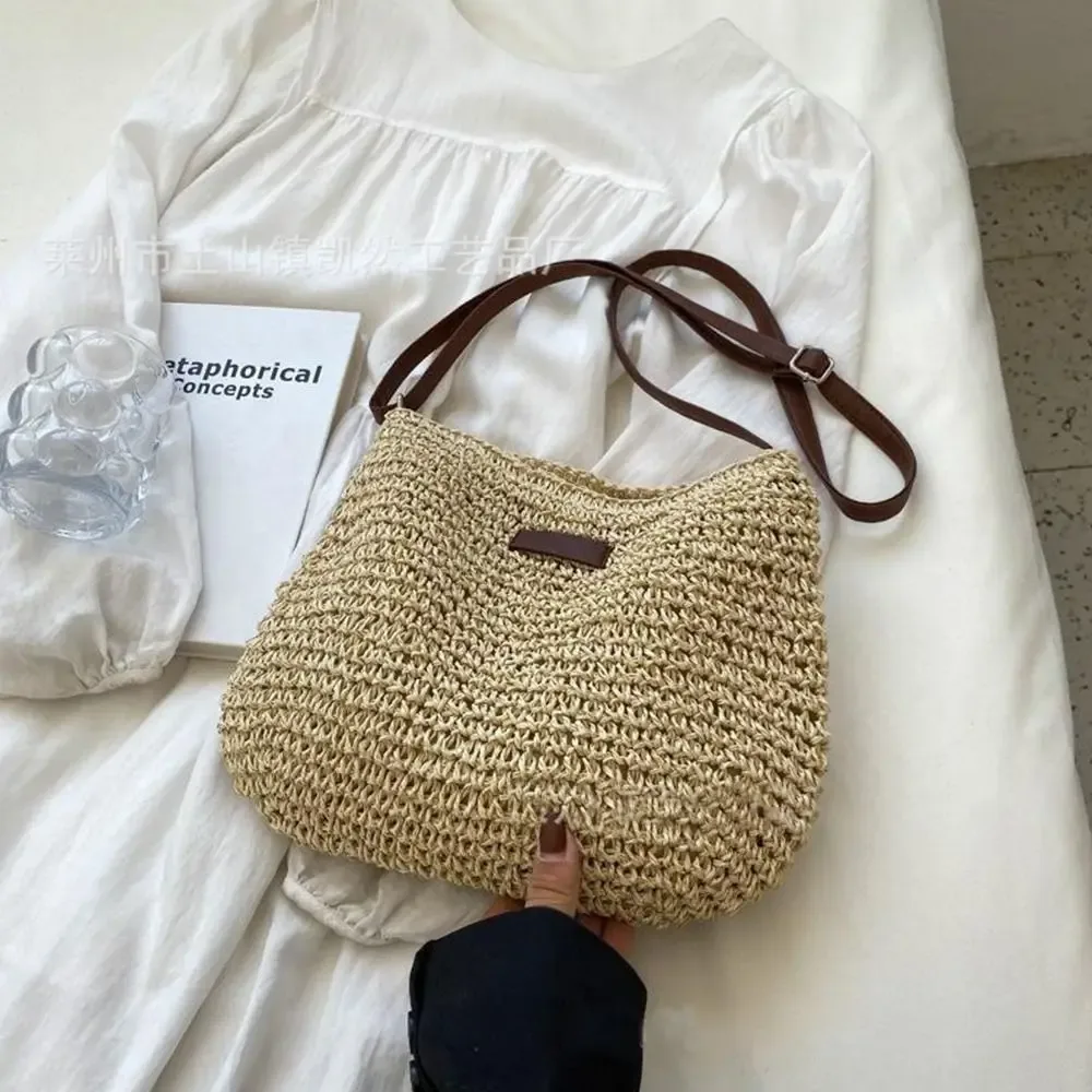 Sacs à main pour femmes, sacs tissés en paille, sacs de plage, sacs à main en paille tricotée, sacs à bandoulière