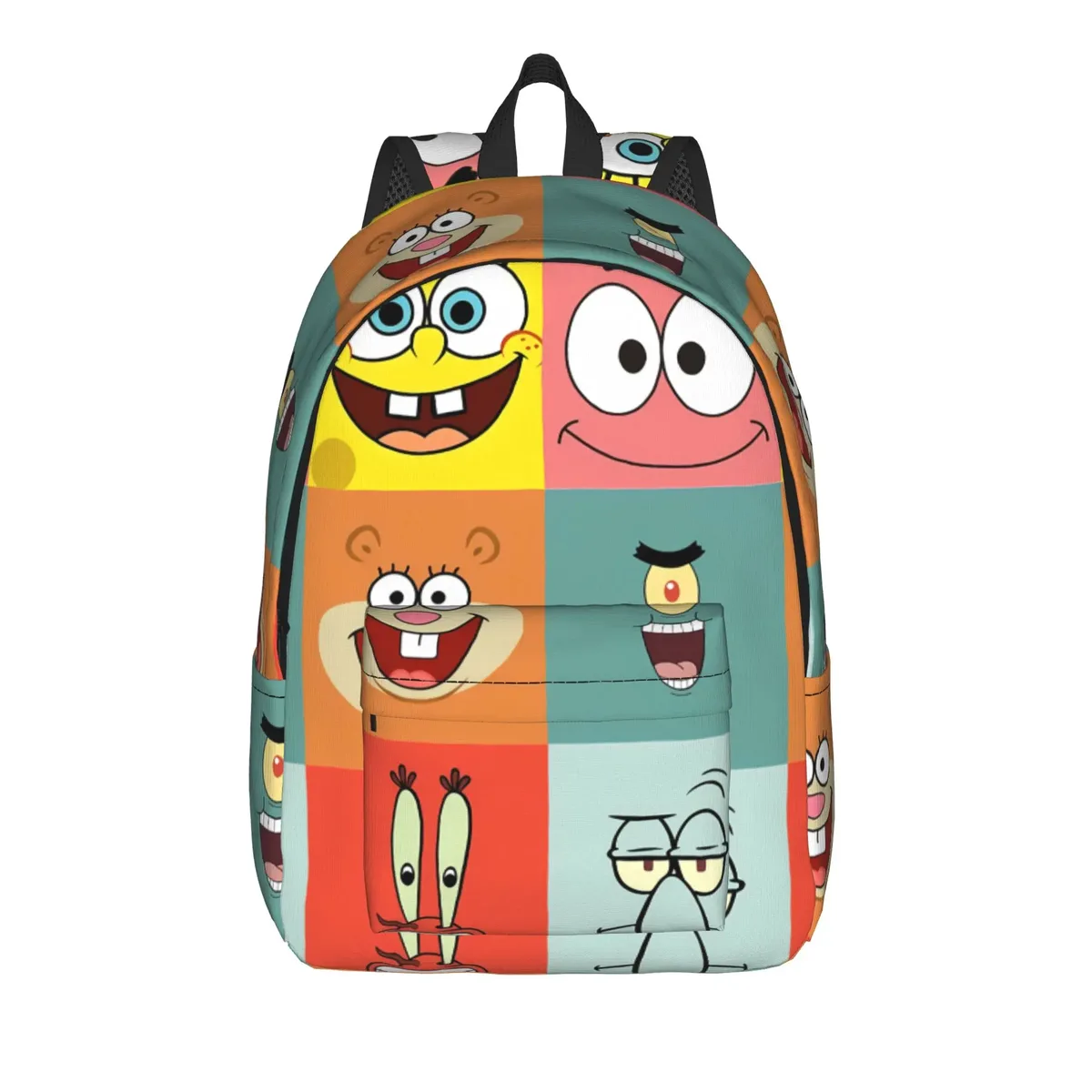 sac à dos jaune solide bob l'éponge, sacs à dos de camping, sacs d'école modernes pour étudiants, sac à dos de haute qualité