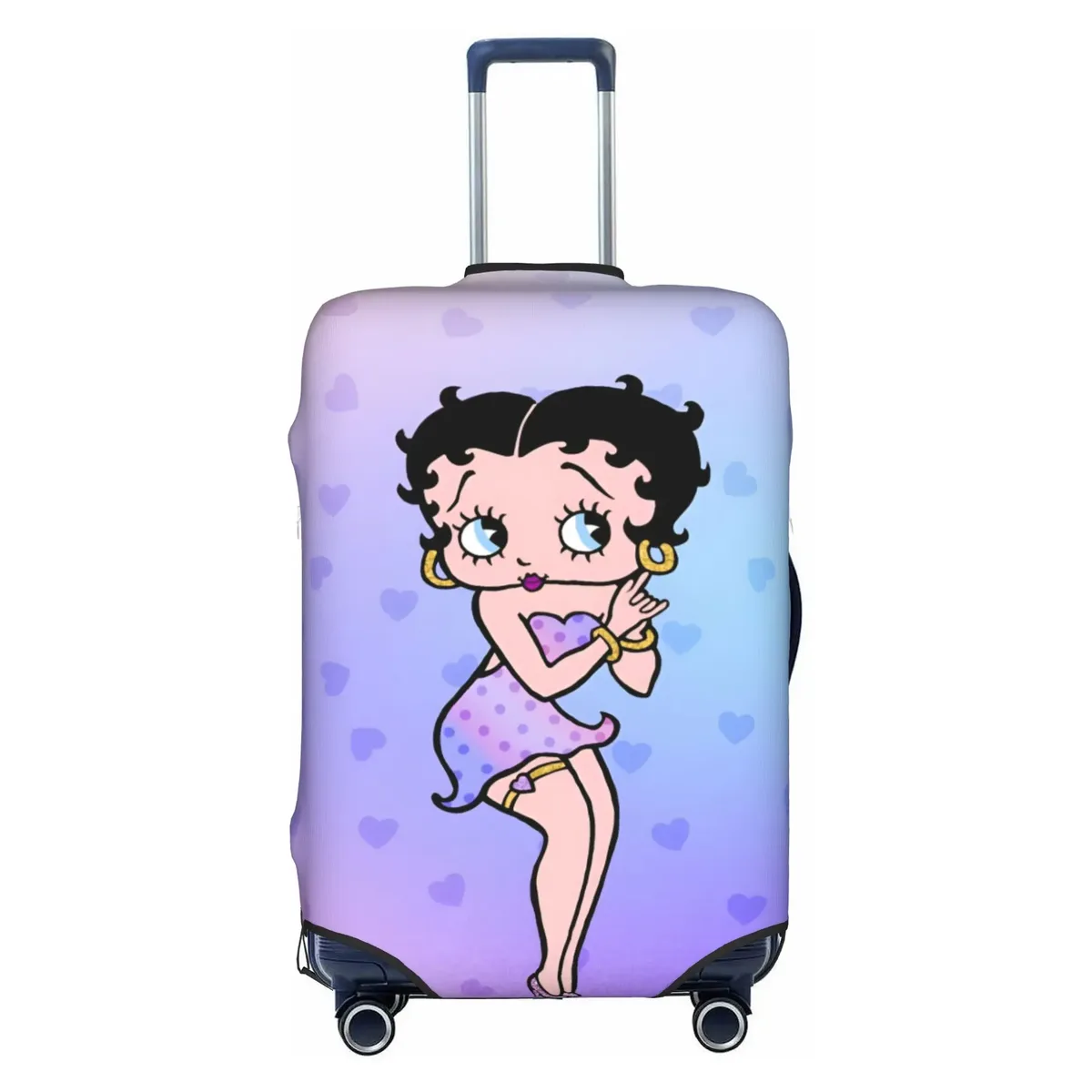 housse de valise élastique personnalisée b-bettys cartoon boop, housse de bagage de voyage classique d'anime pour valises de 18 à 32 pouces