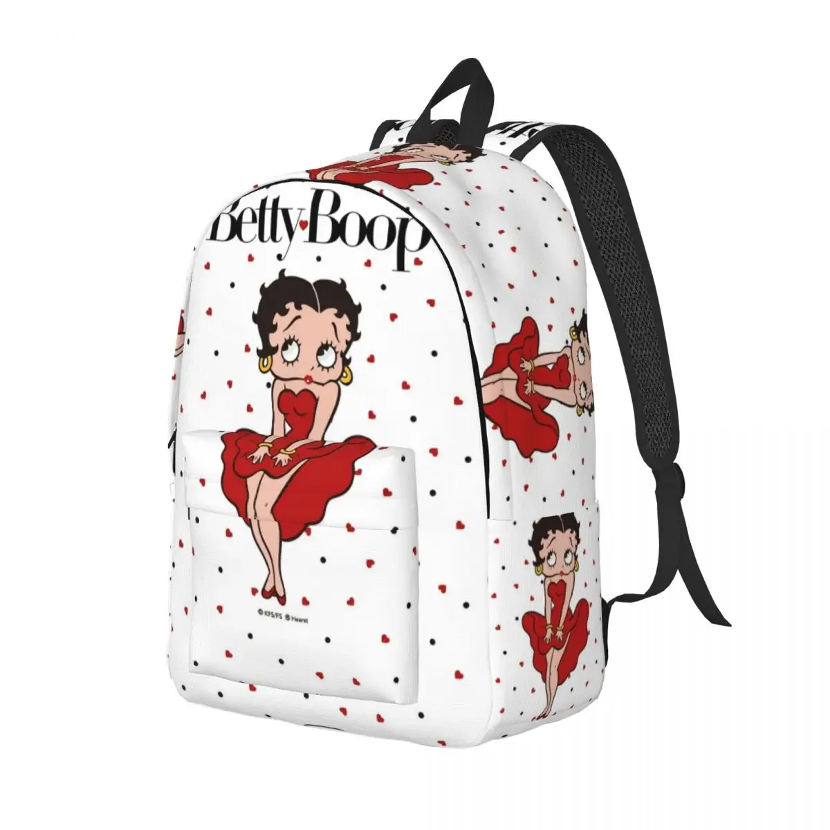 sac à dos b-bettysd cartoon kiss boops pour hommes et femmes, sac à dos décontracté pour le lycée, le travail, le collège, sac à bandoulière, cadeau