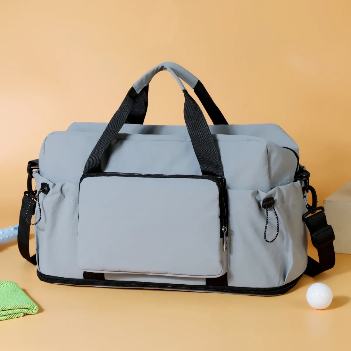 sac de voyage de grande capacité pour les courts voyages, sac de rangement pour bagages, sac de sport léger et portable pour femmes, extensible et peut être fixé à une valise trolley