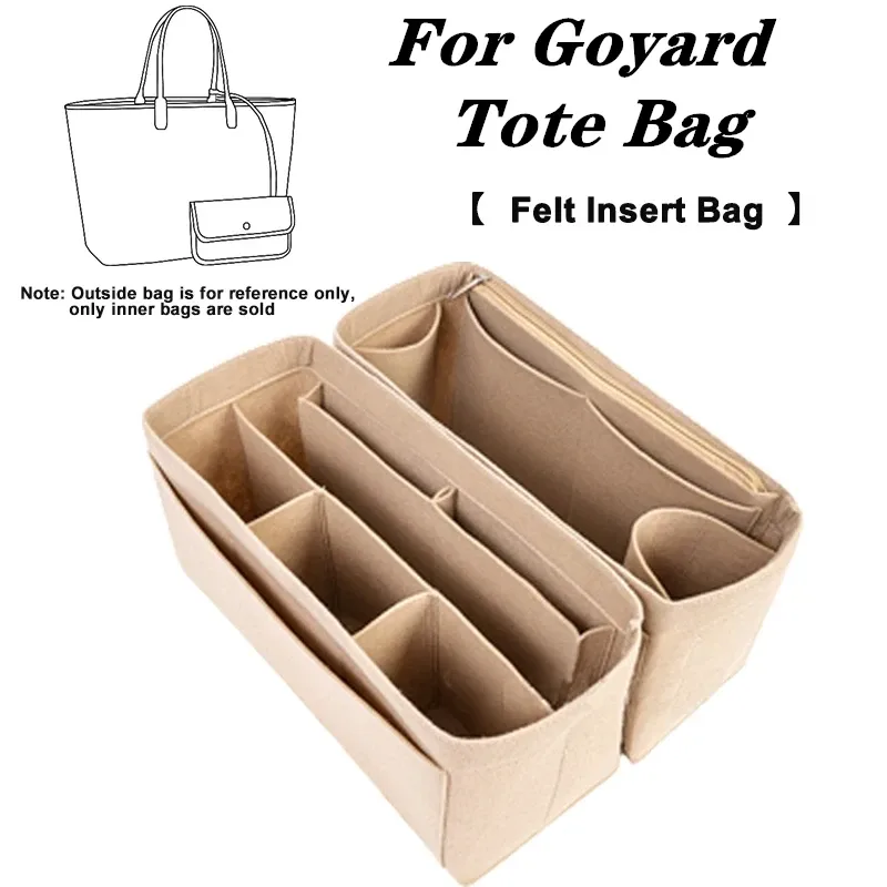 Organisateur de sac à main en feutre pour Goyard GM PM Mini, sac de rangement intérieur pour sac à main femme, sac de voyage pour cosmétiques