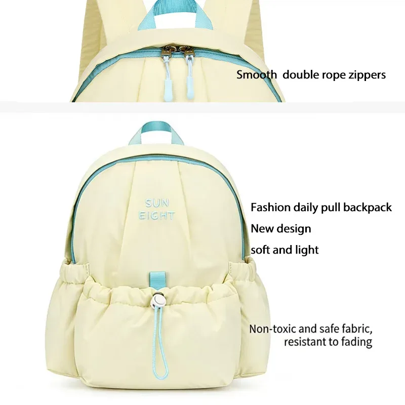 sun eight daily puff backpack sacs à dos souples de petite taille pour l'école, couleurs bonbon, 12 pouces