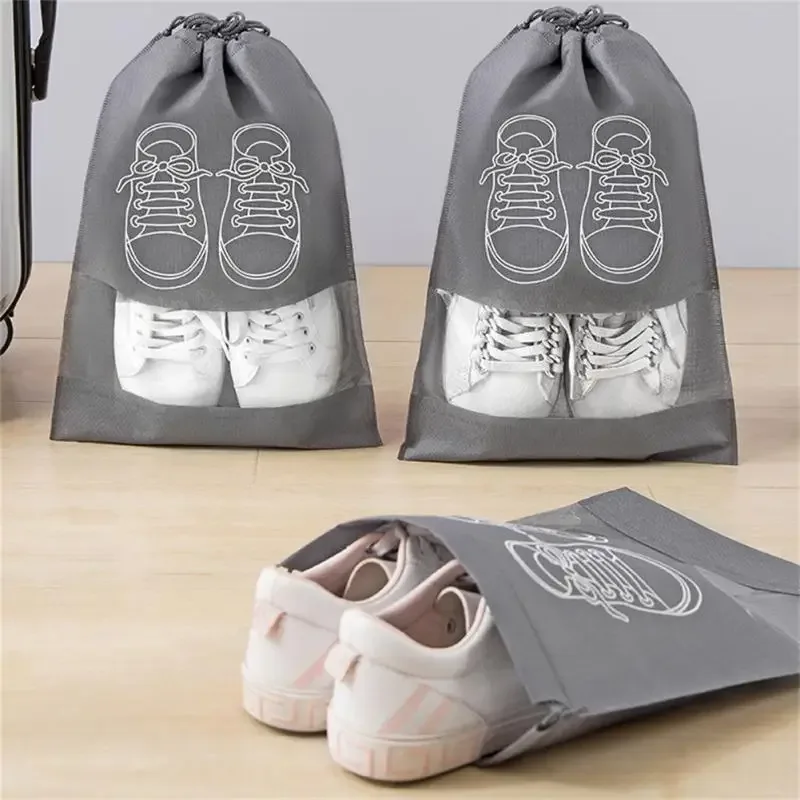 sac de rangement pour chaussures, 5/10 pièces, organisateur de placard, sac portable de voyage non tissé, poche étanche pour vêtements, sac suspendu à tirage classifié