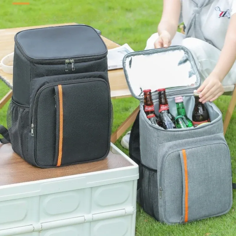 sac isotherme portable 18l grande capacité pour repas, boîte alimentaire durable, glacière isotherme, sac à dos de camping en oxford, sacs glaciers, sacs à main