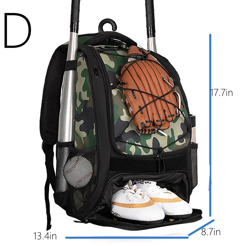 sac à dos de baseball softball avec compartiment pour chaussures, batte de softball d'extérieur, grande capacité, pour jeune adulte