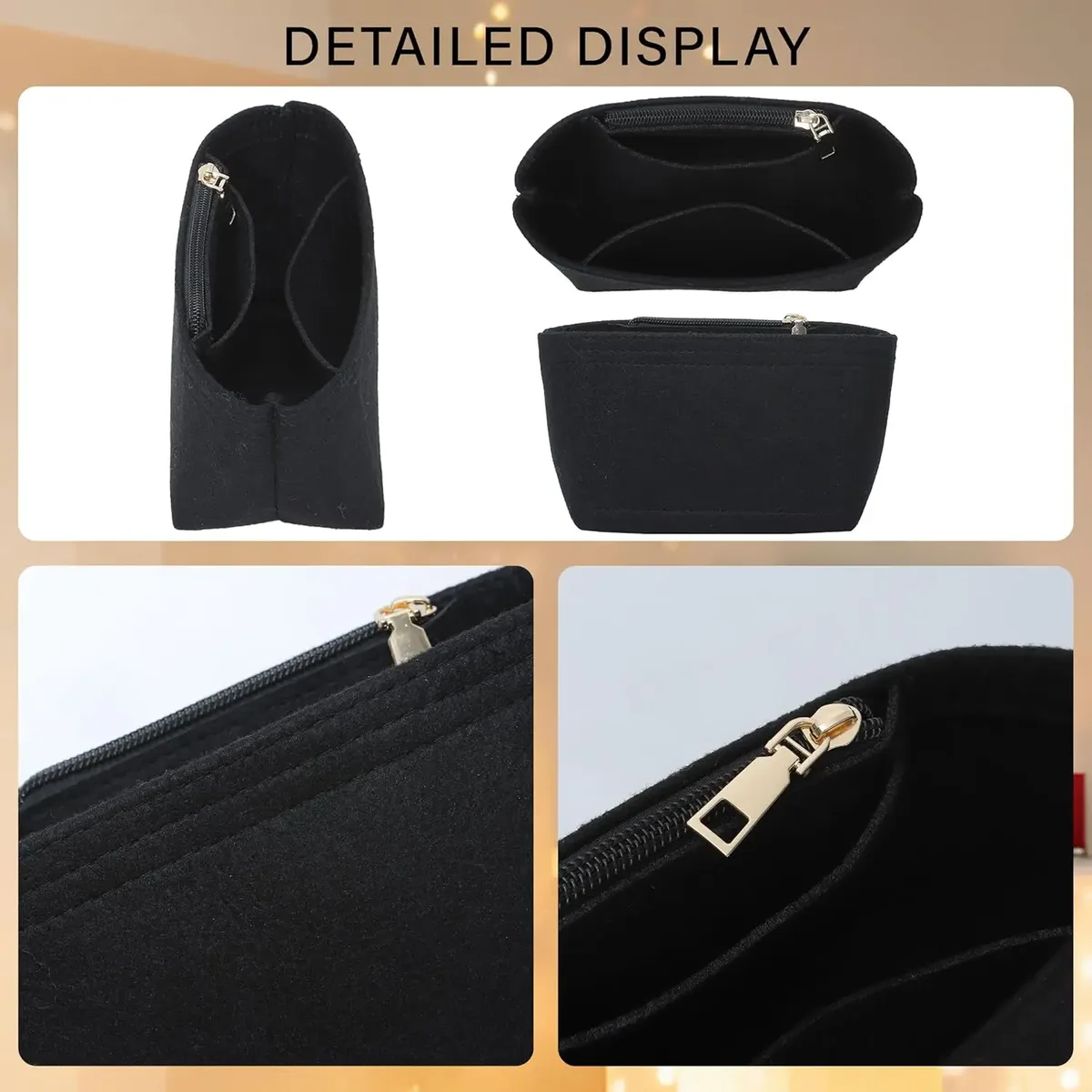organisateur de sac en feutre pour longchamp le pliage cuir top handle bag xs, organisateur de maquillage ultraléger, sac de voyage intérieur