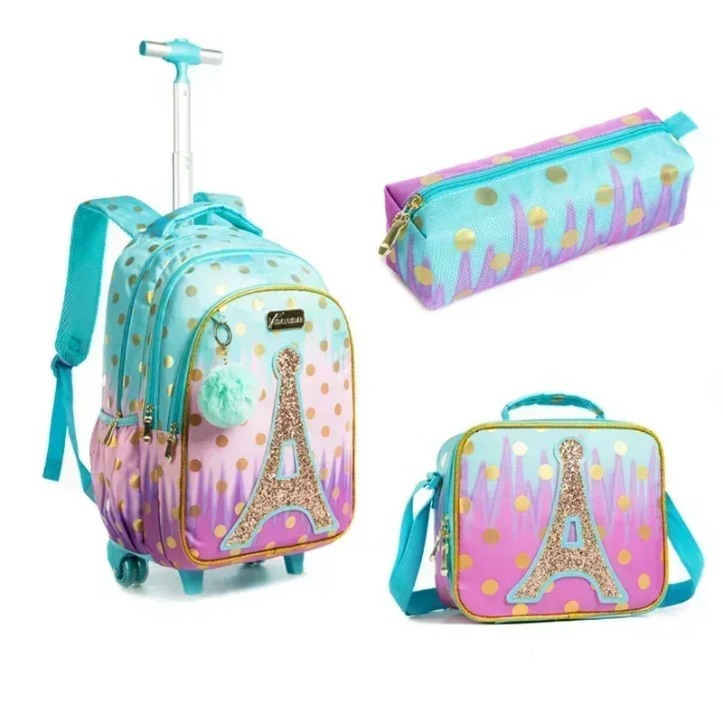 sac à dos à roulettes pour enfants, sac à dos à roulettes pour garçons, sac à roulettes d'école, ensemble de sacs à bagages de voyage pour enfants