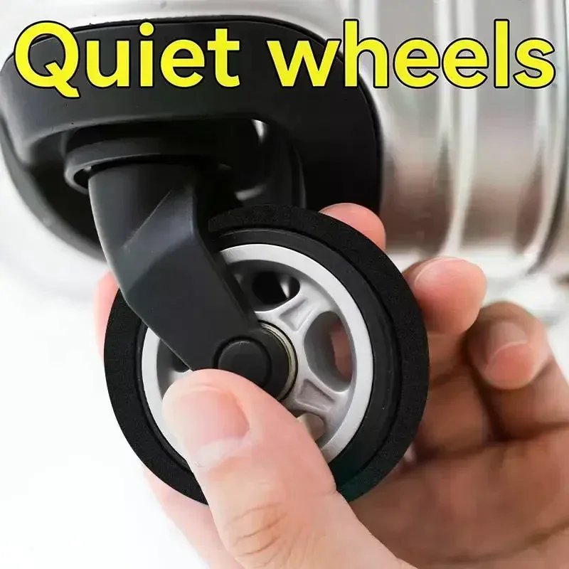 autocollants silencieux pour roulettes de bagages : réduction du bruit et protection résistante à l'usure pour valises, pour des voyages fluides et une utilisation quotidienne.