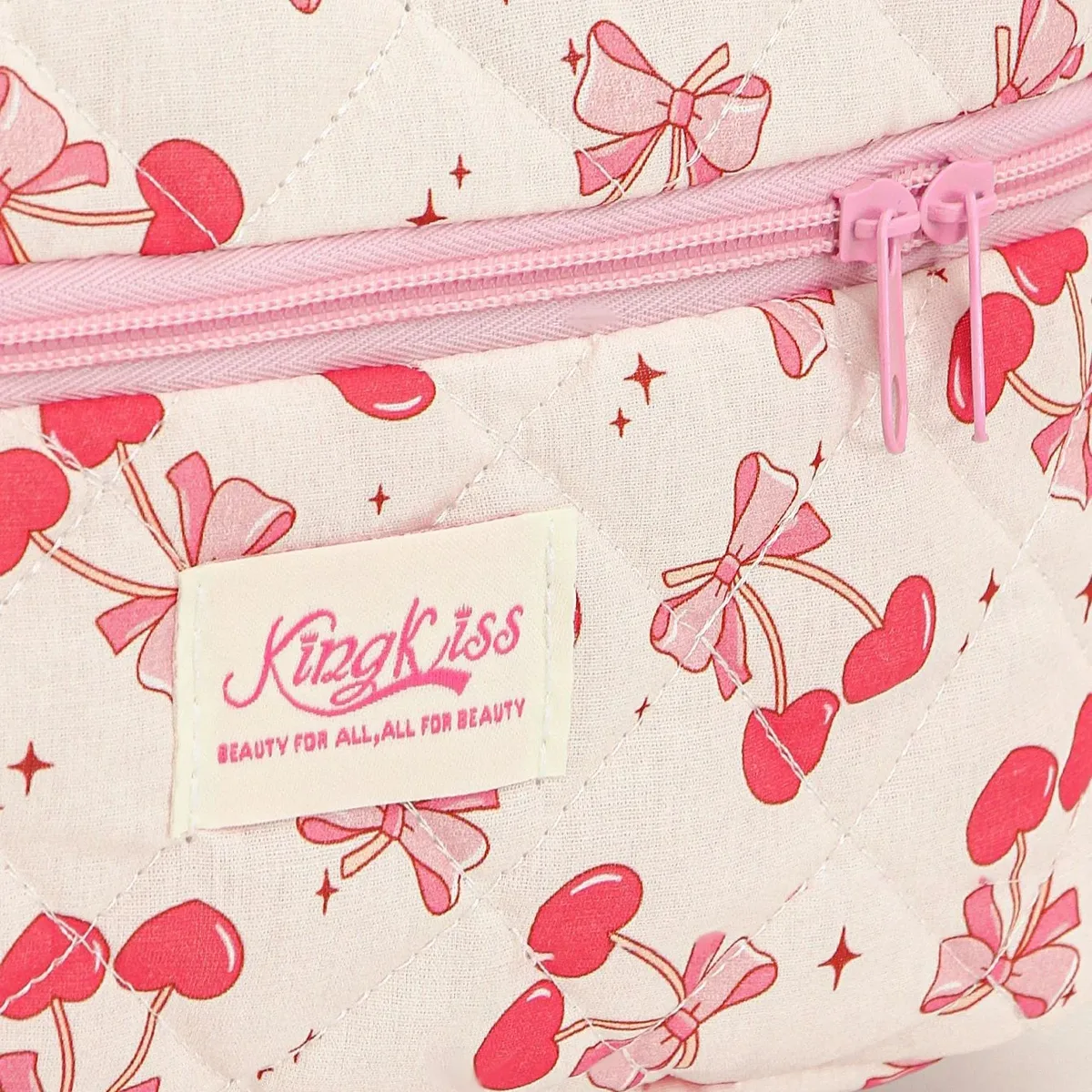 cutecherry trousse de maquillage organisateur de cosmétiques de mode avec fermeture éclair pochette de maquillage de dame de mode pochette de toilette de voyage portable pour les femmes