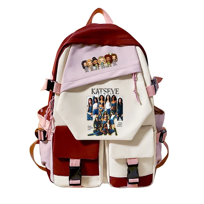 katseye – sac à dos imprimé pour étudiants, sac d'école de grande capacité pour garçons et filles, sac à livres pour femmes, sacs pour ordinateur portable, sac à dos cadeau