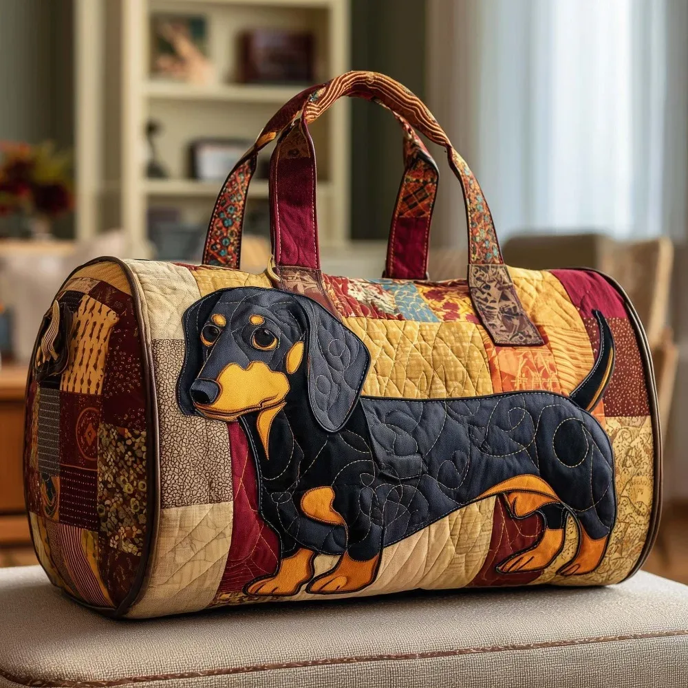 sac de voyage matelassé à bandoulière, matelassage 3d, grande capacité, sac à main pour courtes distances, sacs fourre-tout, motif animaux