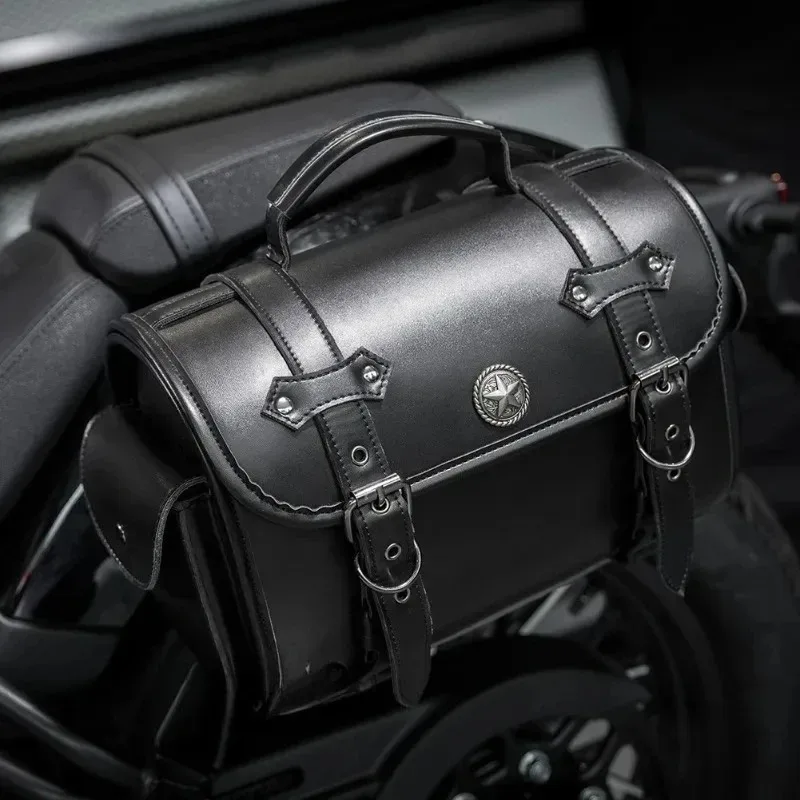 sacoche de moto rétro, sacoches latérales pour moto, sacs de rangement imperméables pour outils, pour harley moto