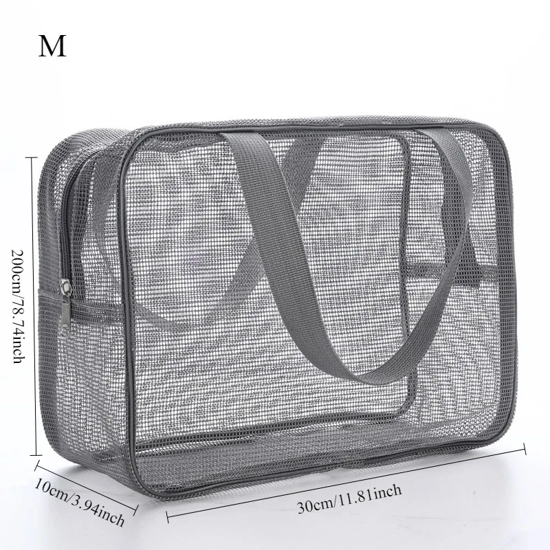 nouveau sac de bain maille douche pochette de toilette voyage maquillage support de rangement portable sac de bain maille douche pochette de toilette portable