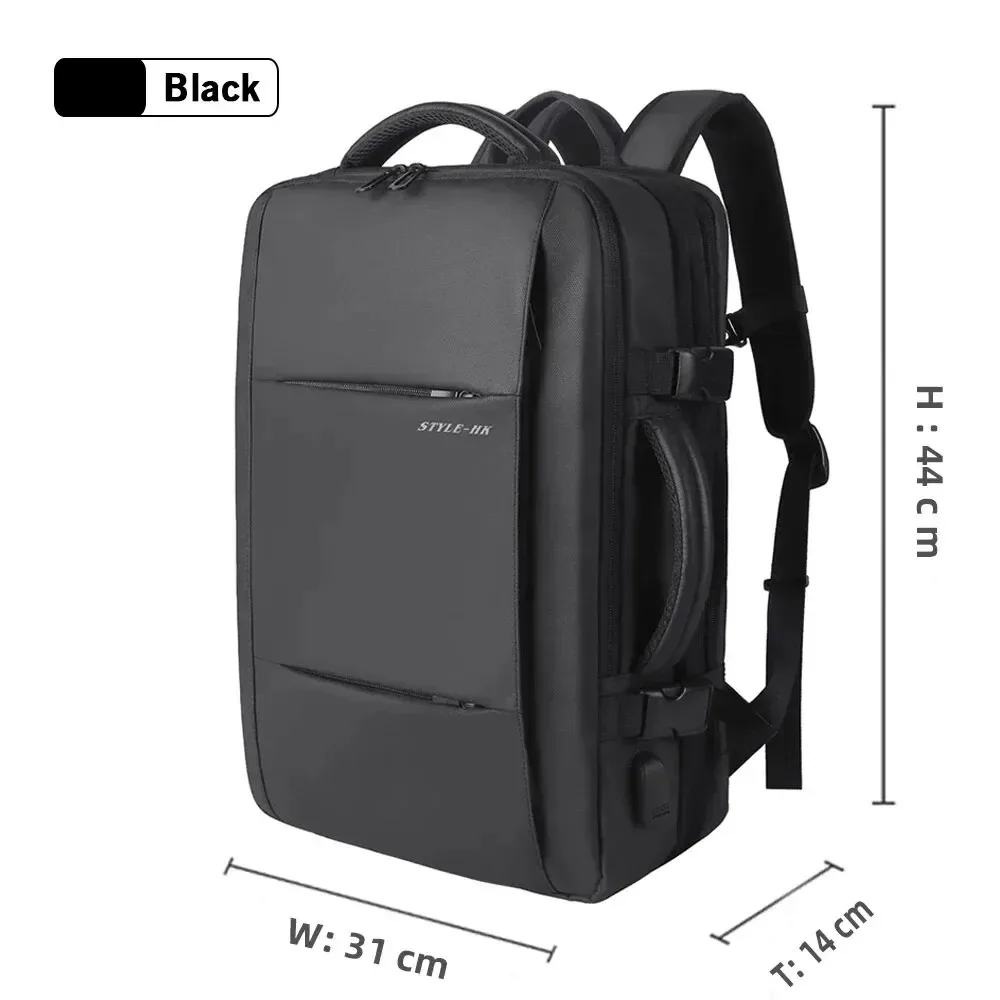 hk business sac à dos pour hommes étanche antivol 15.6 "sac à dos pour ordinateur portable décontracté grande capacité extensible sac de voyage court voyage