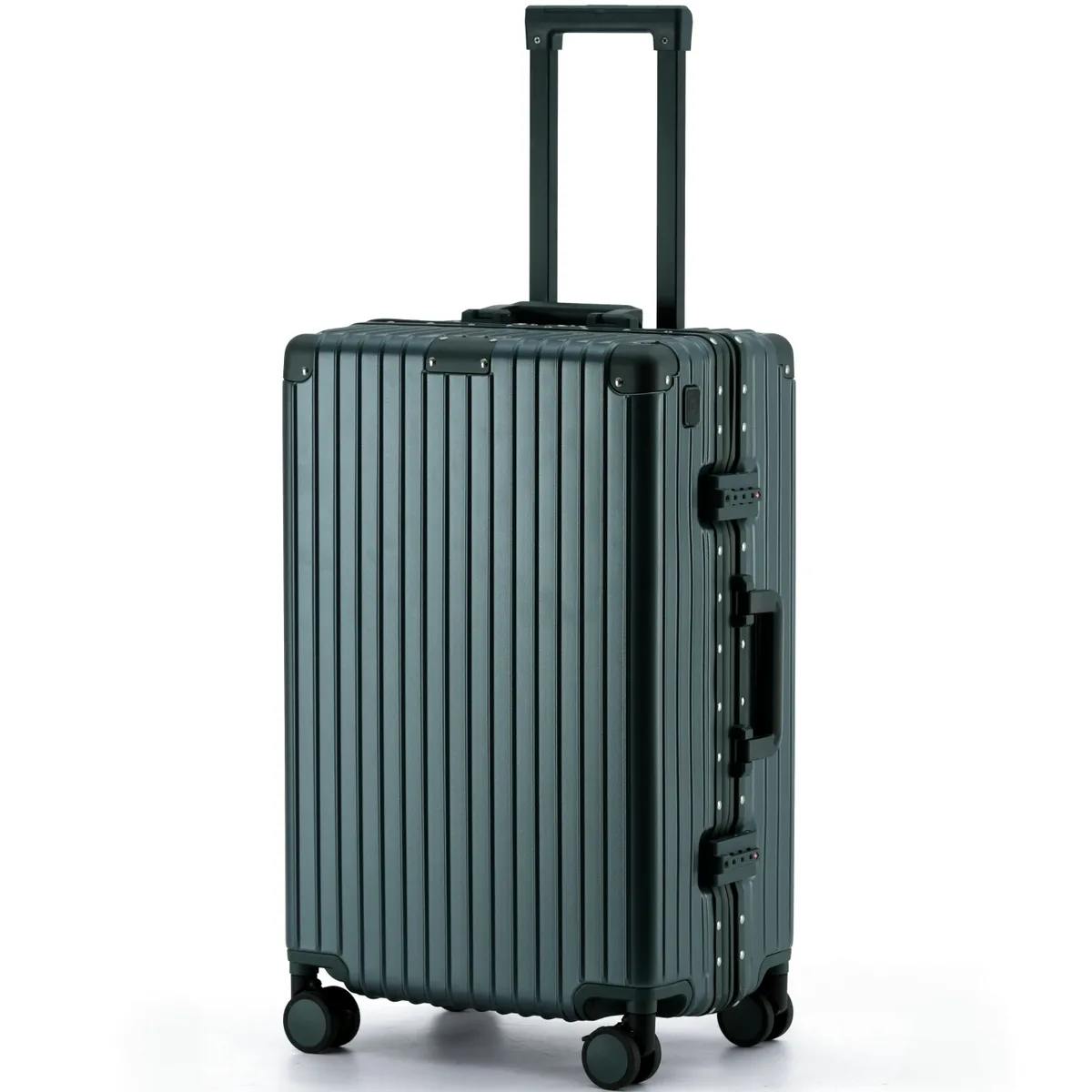 valise à roulettes 20/24/26/28 pouces, coque rigide en pc, avec cadre en aluminium, serrure tsa, valise de voyage à roulettes pivotantes
