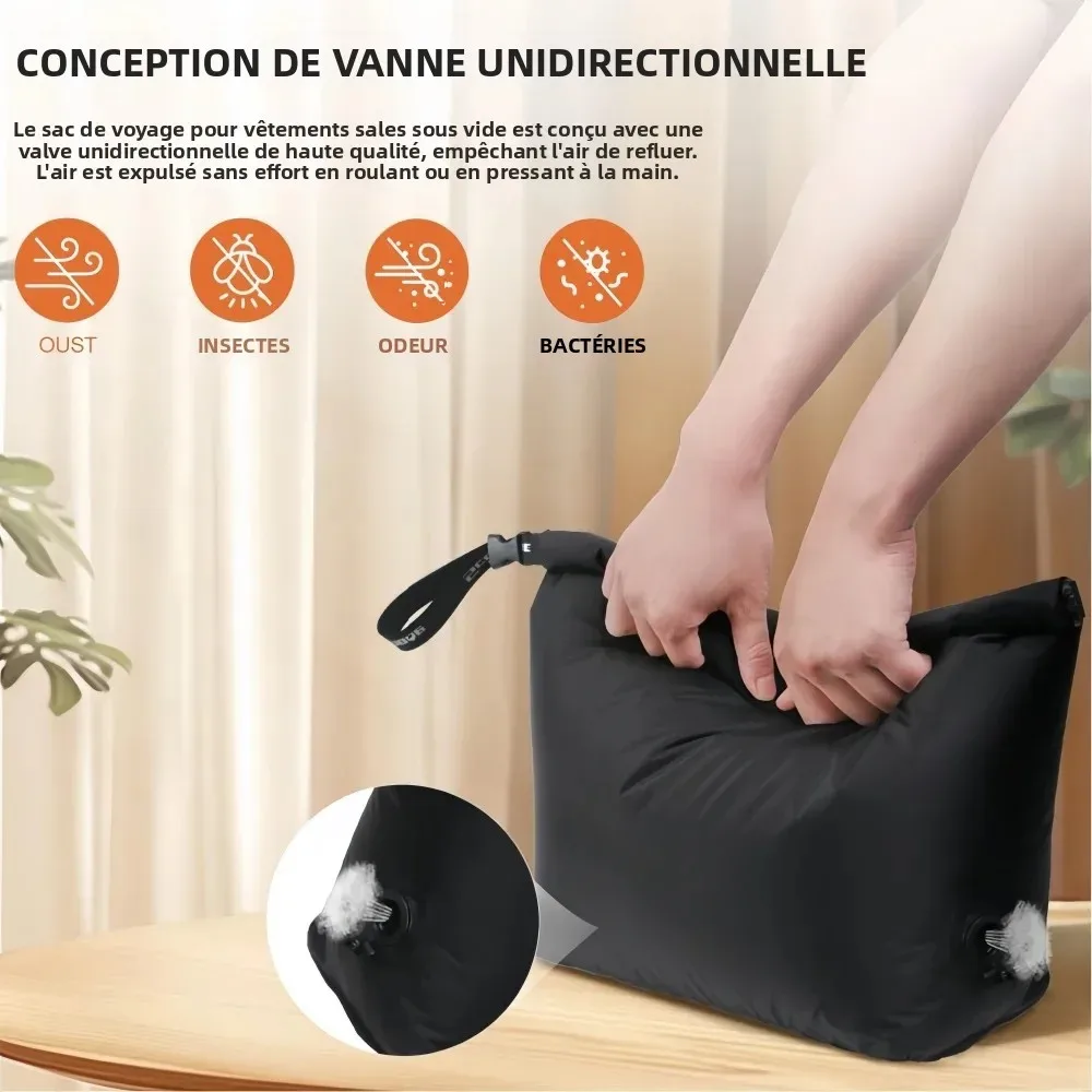 sac de compression sous vide de voyage, sacs de rangement portables grande capacité, cubes de rangement pour vêtements, sacs de voyage anti-poussière