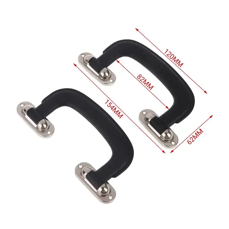 lot de 2 poignées noires en plastique compatibles avec plusieurs étuis pour guitare, valise ou boîte à outils