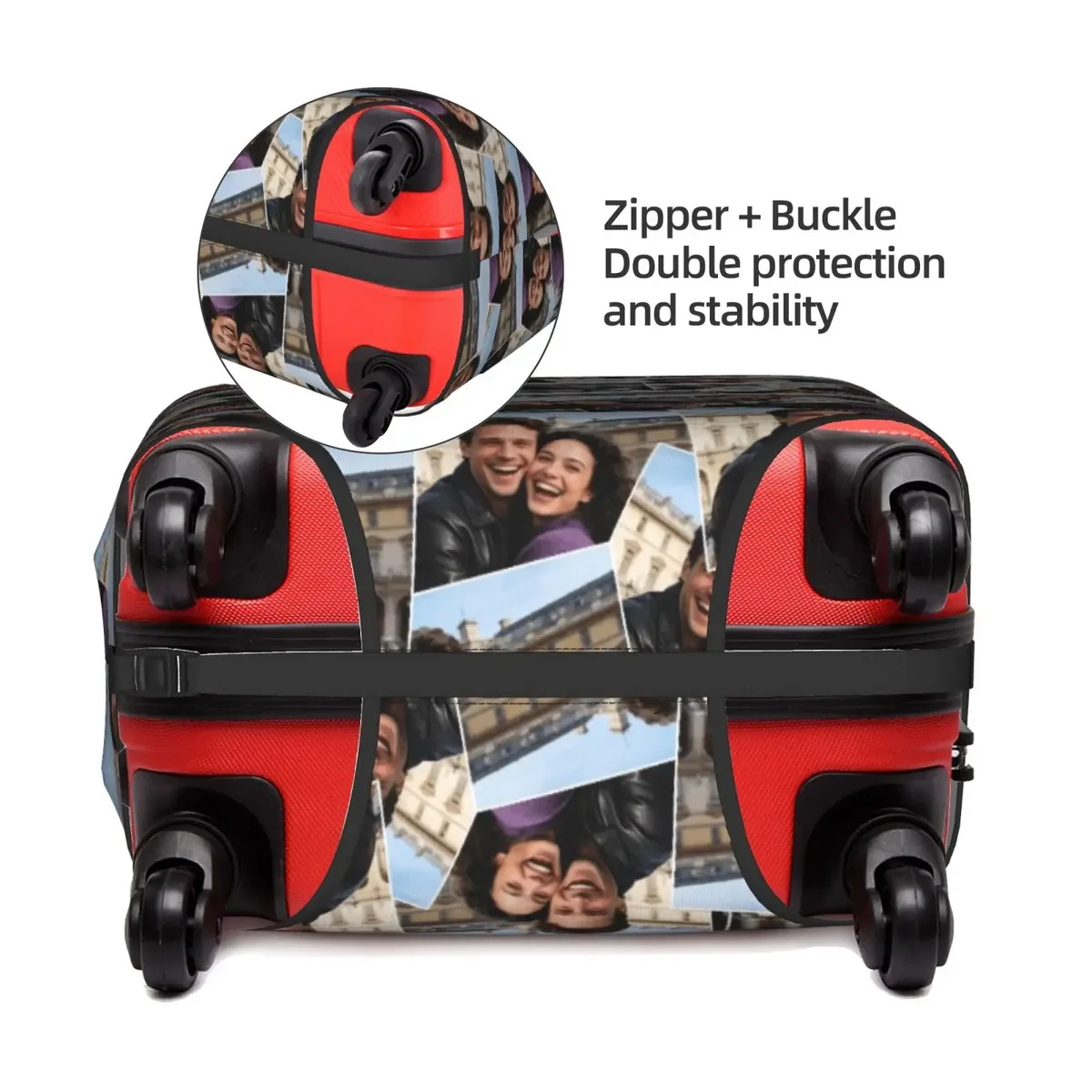 housse de bagage personnalisée avec logo, élastique, votre design ici, housses de protection pour valises de voyage, adaptées aux valises de 18 à 32 pouces