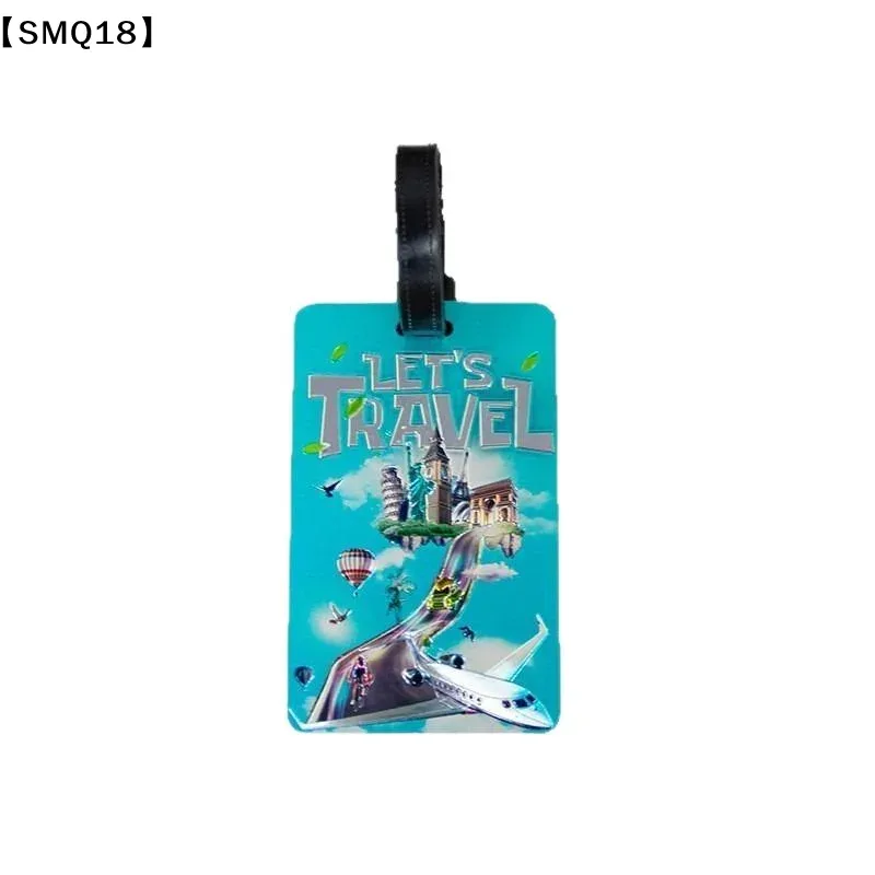 étiquette de bagage de voyage en abs, porte-adresse créatif pour valise, accessoire portable pour bagages d'embarquement【smq】