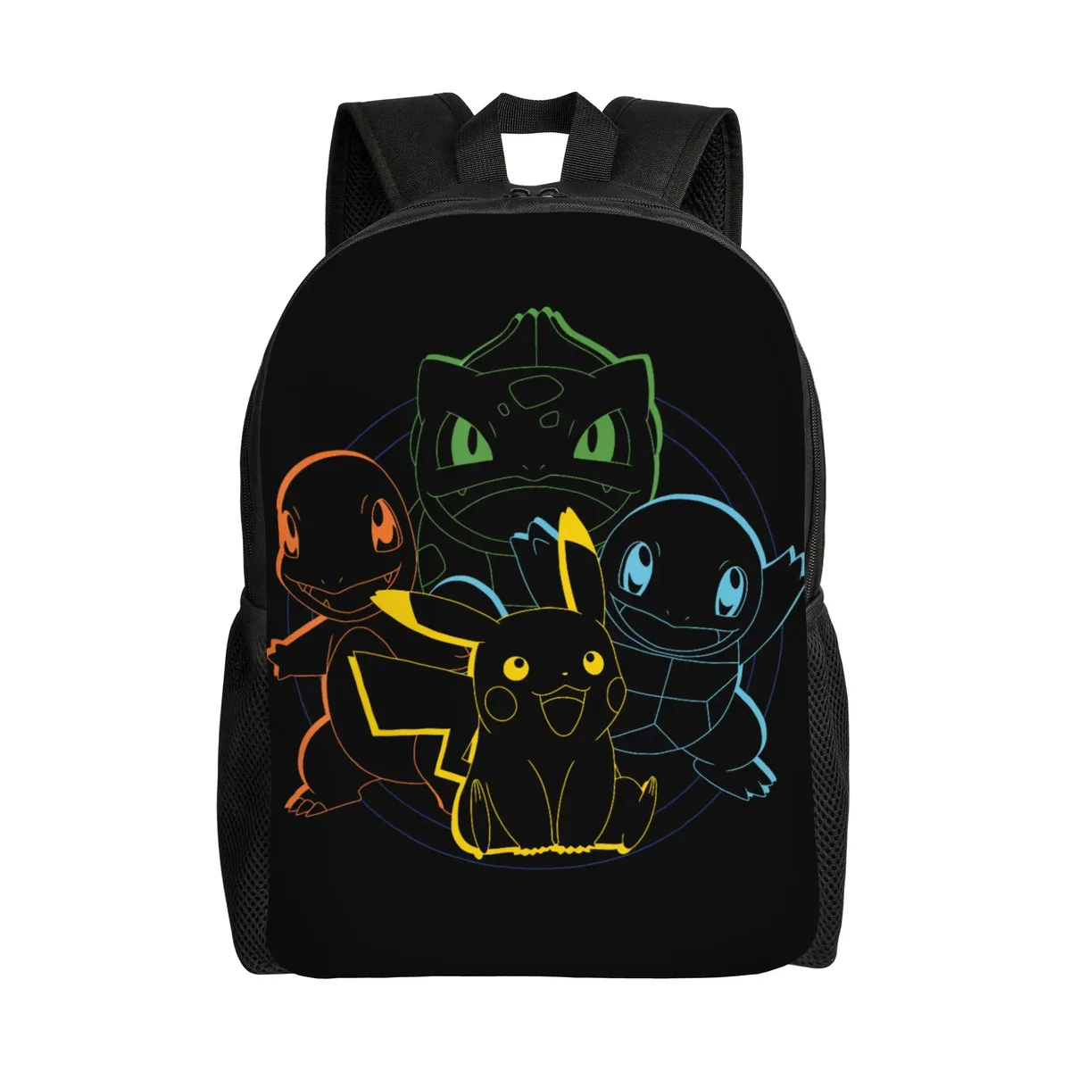 sacs à dos pokemon pikachu anime lightning scence daypack mochila school retro sac à dos lavable