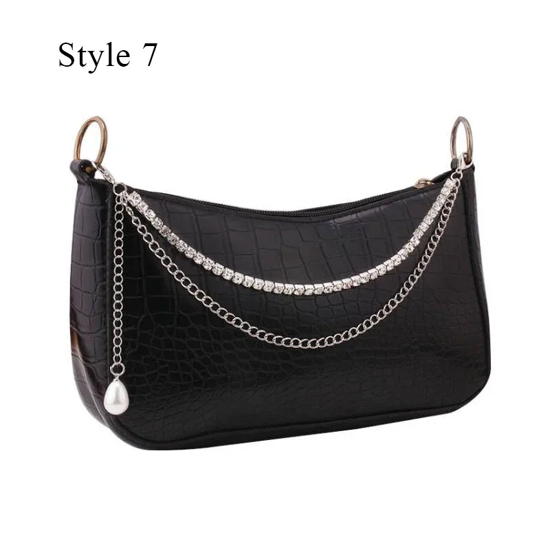 y2k – sangle en chaîne de perles en métal pour sacs, chaîne de sac multicouche pour sac à main, poignées de bricolage, pendentif étoile, sac à bandoulière, accessoires de chaîne