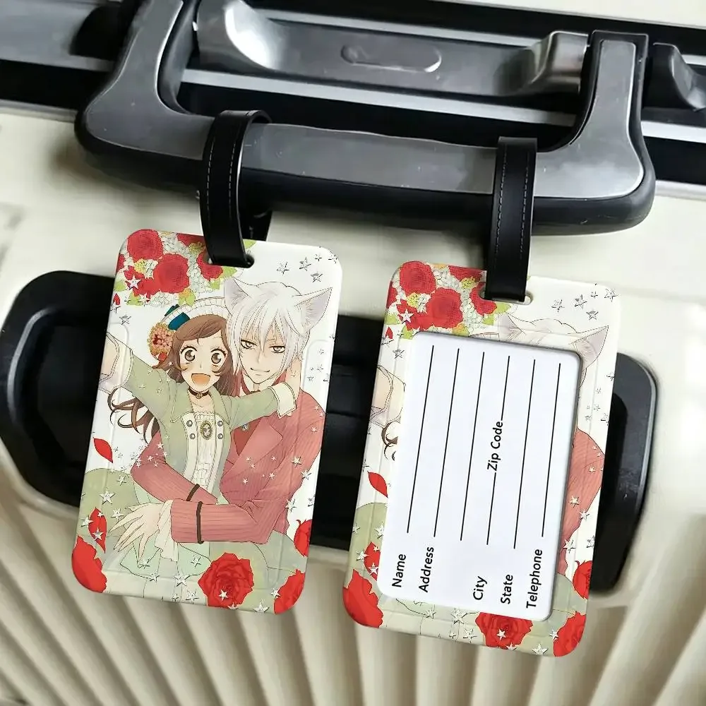 étiquette de bagage portable anti-perte anime k-kamisama kiss magazine, étui de carte d'informations en pvc, étiquette de voyage pour valise et sac à dos