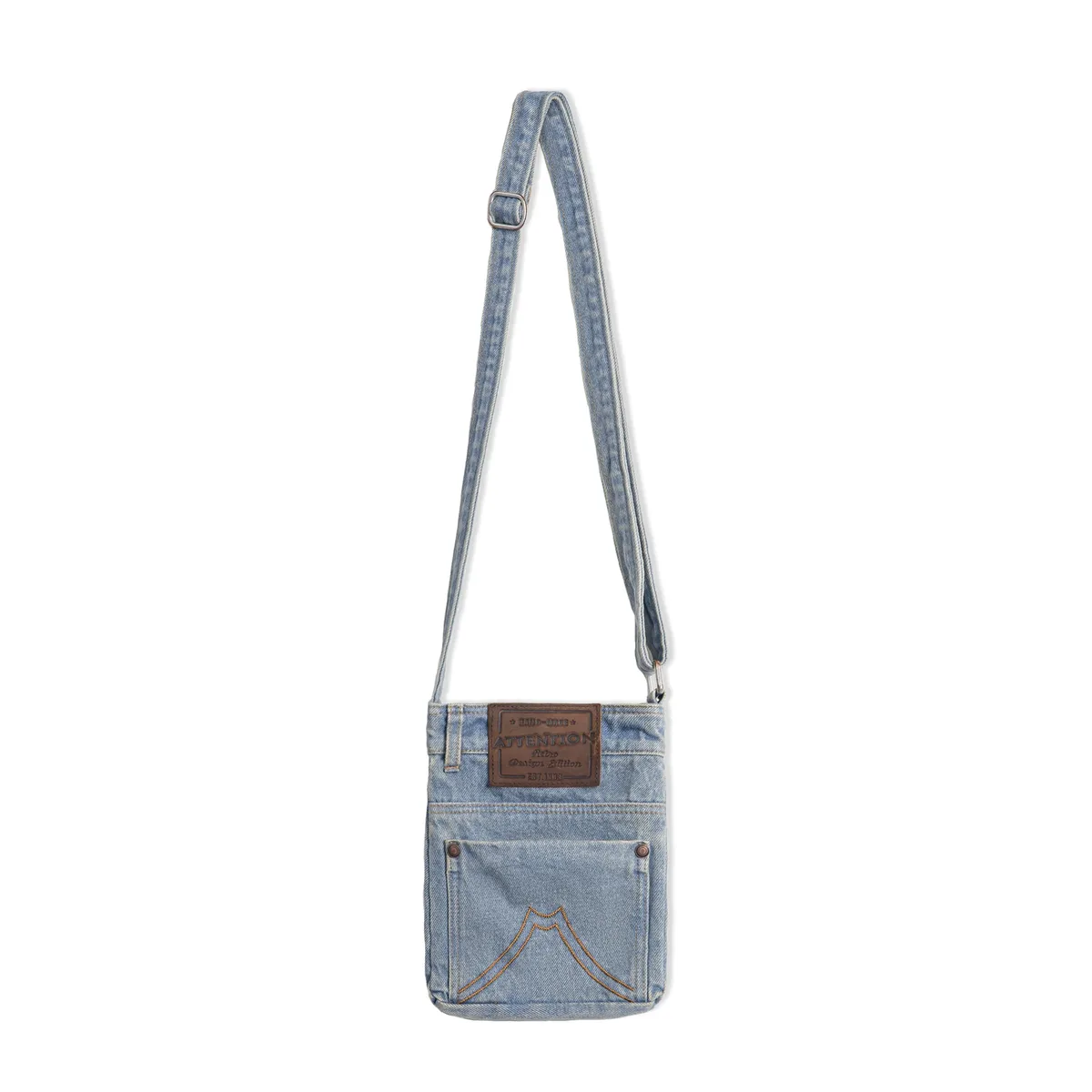 sac bandoulière en toile denim bleu délavé maden, sac messager unisexe, sac à bandoulière vintage pour les trajets quotidiens, sac à main et porte-monnaie