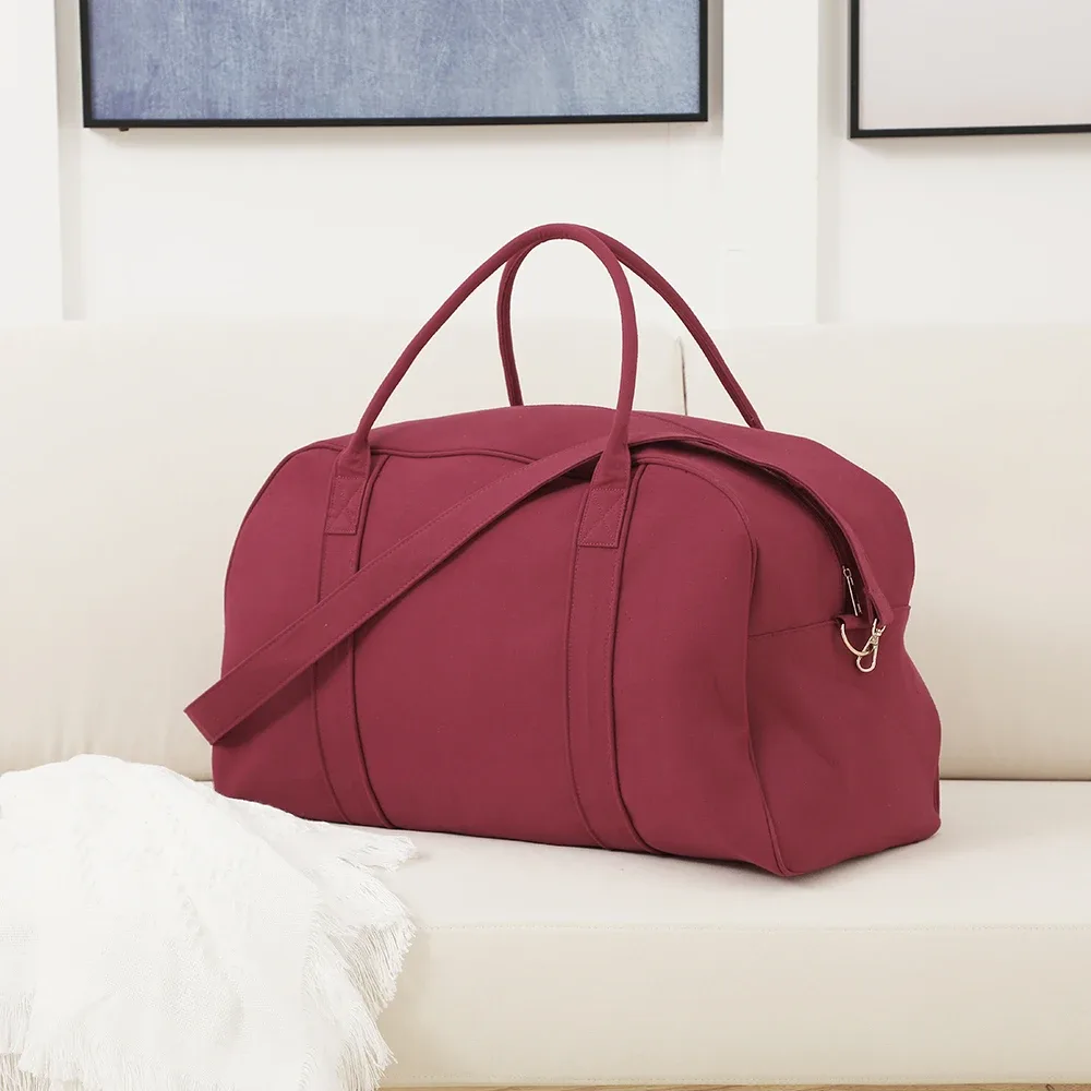 sac polochon en toile pour la fête des mères, pour femmes, week-end, sport, nuit, couleur unie, voyage, vacances, cadeau pour maman, idéal pour les voyages