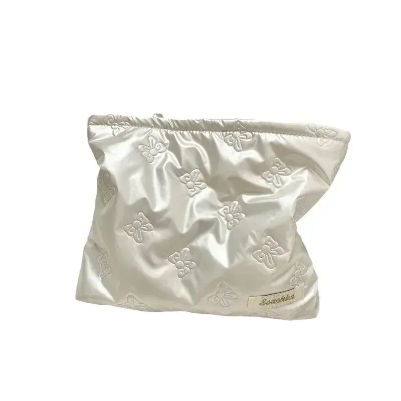 arc coeur argent pochette cosmétique sac à main sac de maquillage portable femmes articles de toilette soins de la peau sac de rangement organisateur pochette étui pour fille