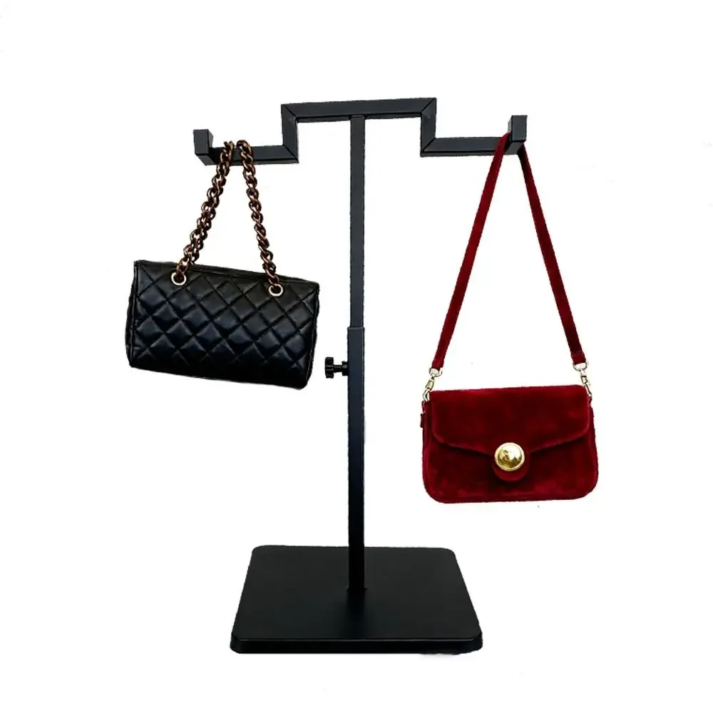 présentoir de sacs en acier inoxydable durable, réglable, doré/argenté, support pour portefeuilles, organisateur de bijoux poli, pour sacs de femmes