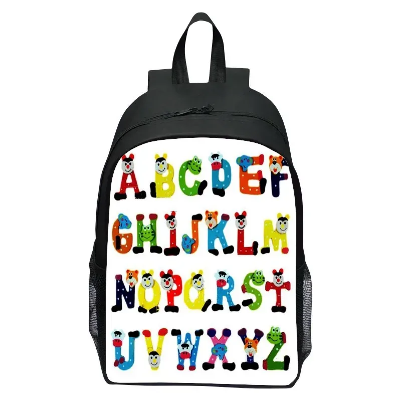16 pouces sac à dos pour enfants alphabet lore alphabet légende école primaire sac à dos garçons et filles maternelle sac à dos