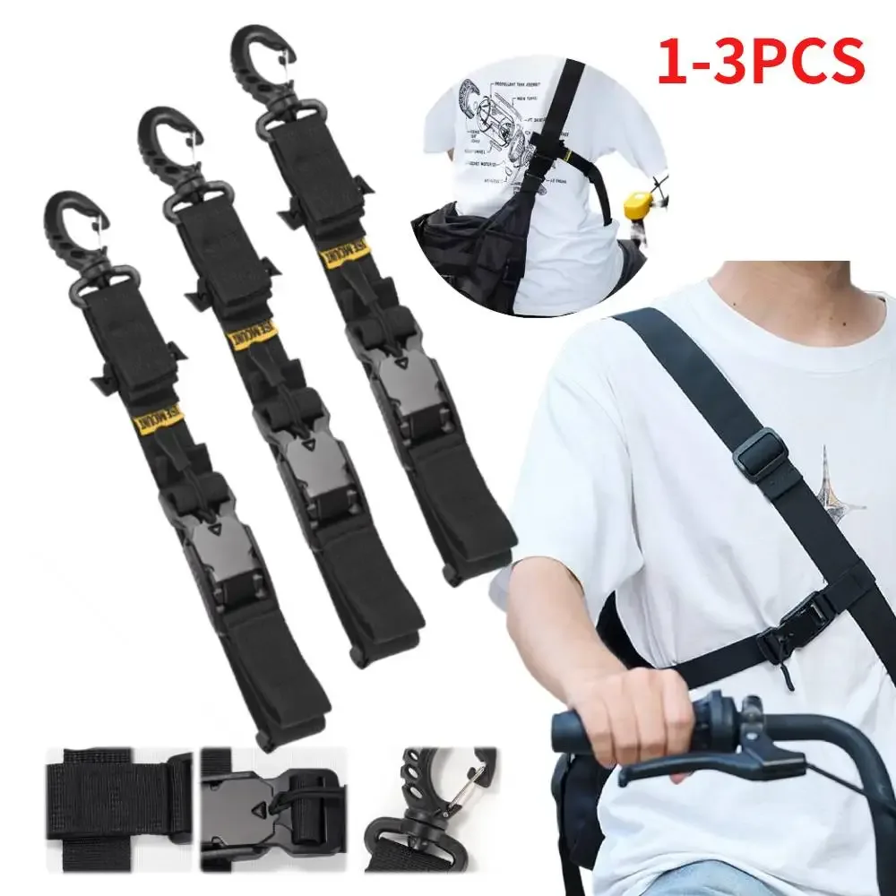Sangle stabilisatrice de sac à dos auxiliaire à trois points, sac de poitrine détachable rapide, sangle fixe réglable pour sacs à bandoulière et messagers