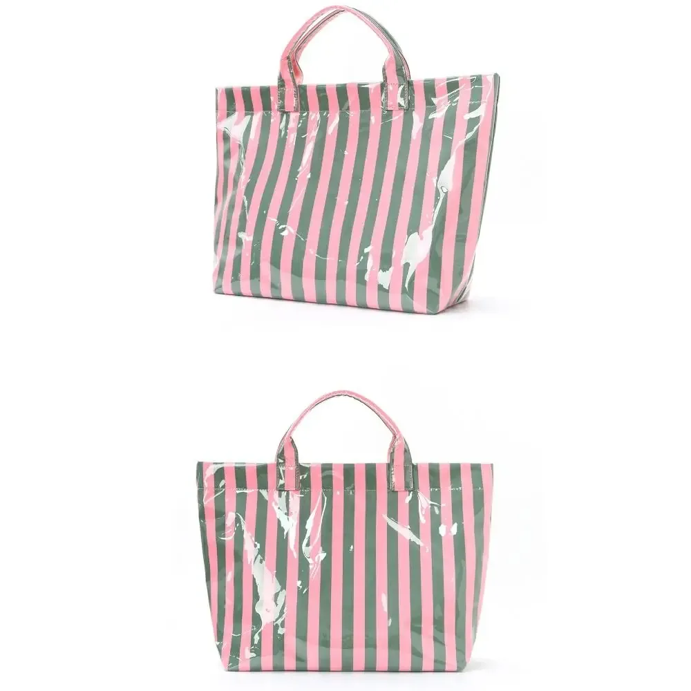sac à main de voyage en polyester, design rayé, grande capacité, bagage à main, sac à bandoulière, valise de rangement pliable, accessoires de voyage