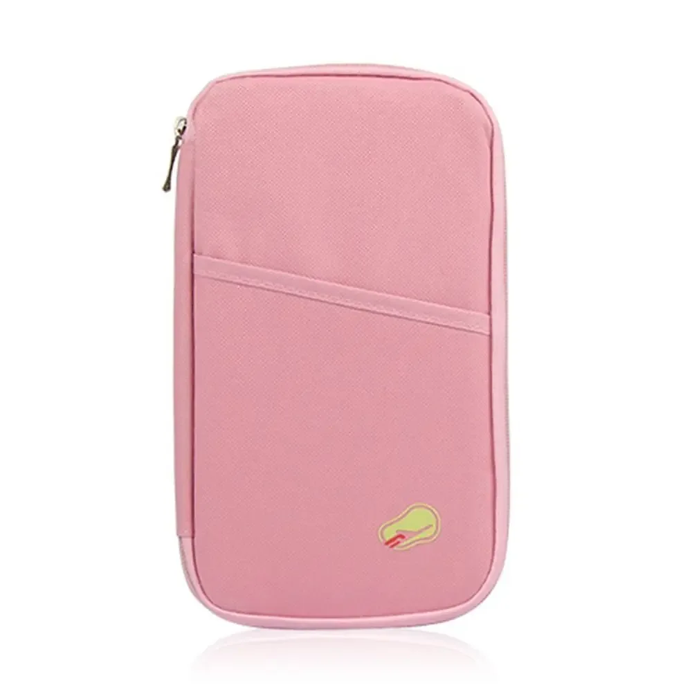 sac portefeuille de voyage à fermeture éclair, organisateur de passeport, porte-documents, porte-billets