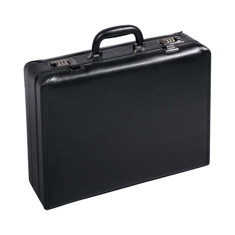 porte-documents d'affaires en cuir pu de qualité supérieure de style vintage avec verrouillage par mot de passe - sac pour ordinateur portable vintage pour hommes