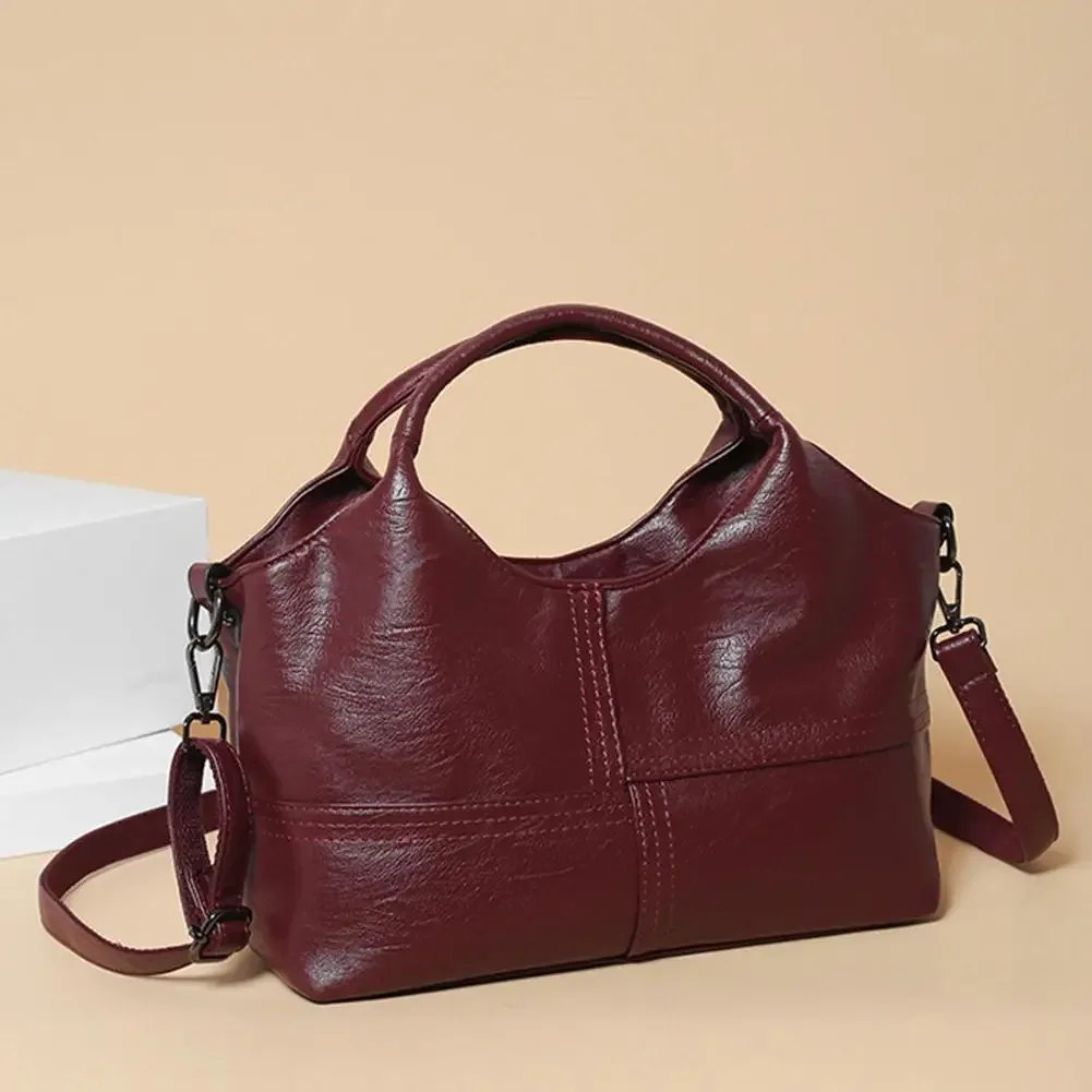 Sac à bandoulière léger en cuir PU pour femmes, grand sac à bandoulière de banlieue, sangle souple, fourre-tout de travail et de voyage, Y0F9, nouvelle collection