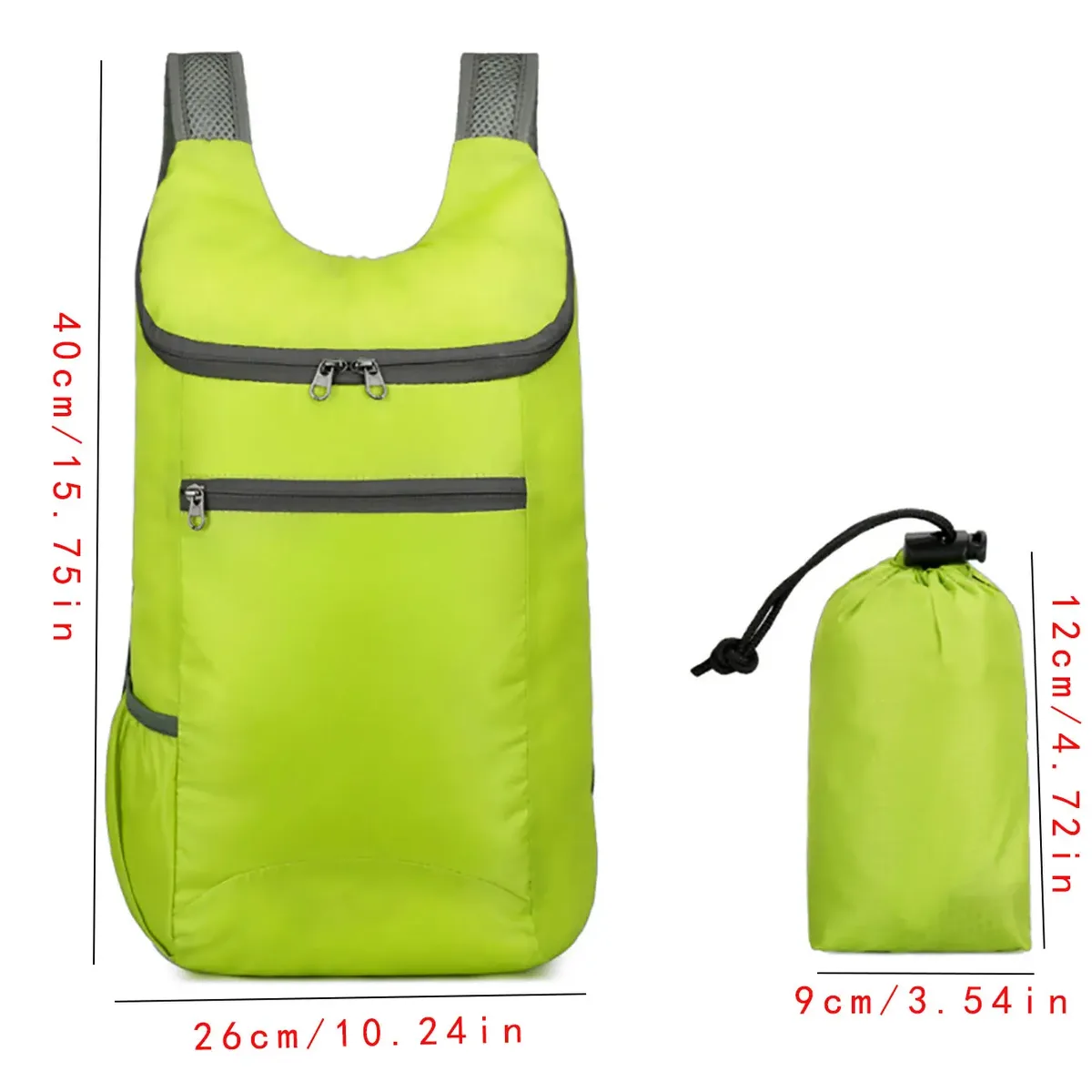 sac de voyage de week-end 1 pièce, sac à dos léger pliable, imperméable et résistant aux déchirures, sac à dos d'affaires de voyage de grande capacité, sport