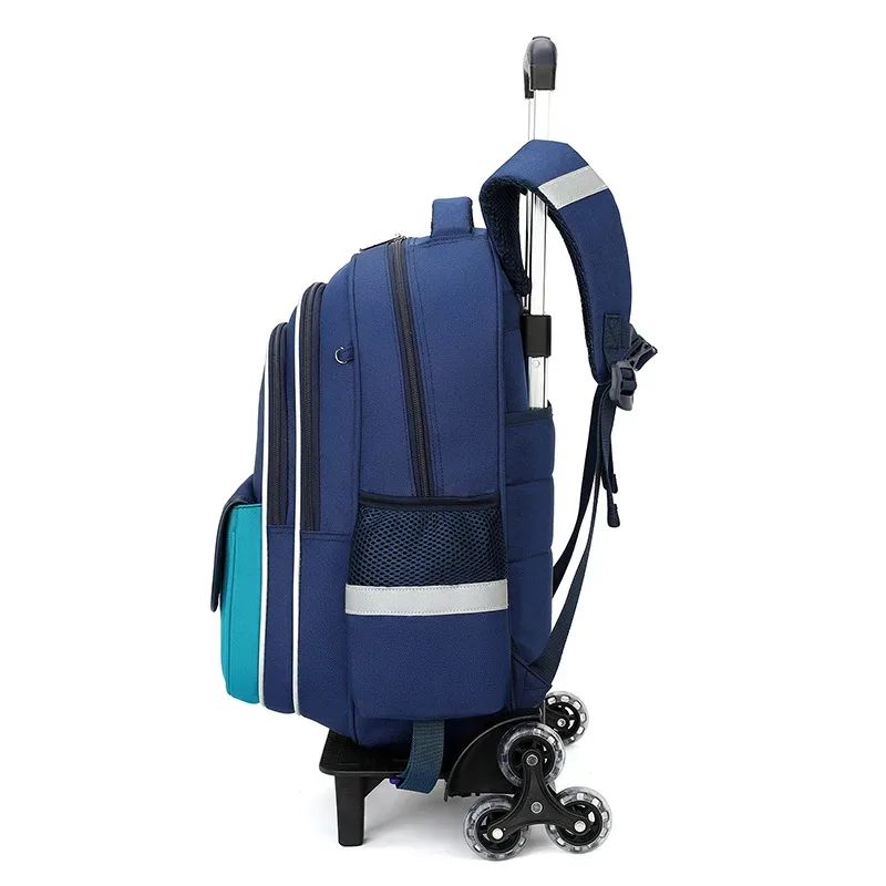 sac d'école enfants sac à dos roulant pour garçon filles sacs à dos à roulettes avec roues chariot bookbag bagage à main avec sacs à bandoulière